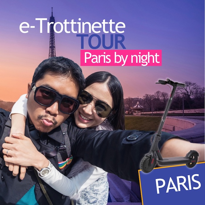 Trottinette électrique : paris by night